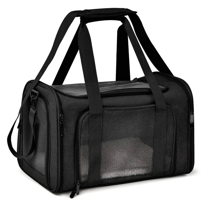 Sac de transport respirant pour chien & chat – Noir