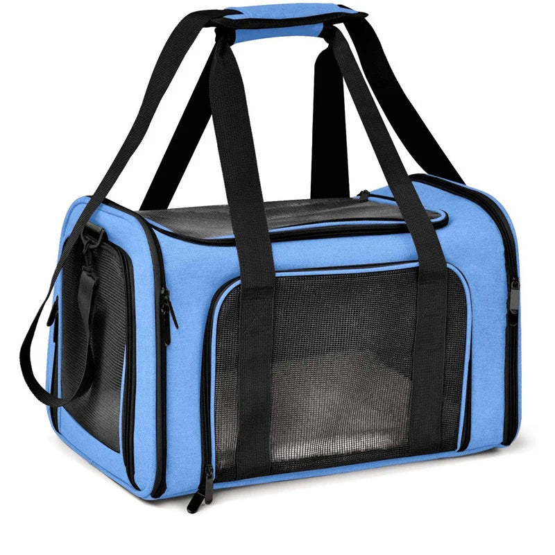 Sac de transport respirant pour chien & chat – Bleu