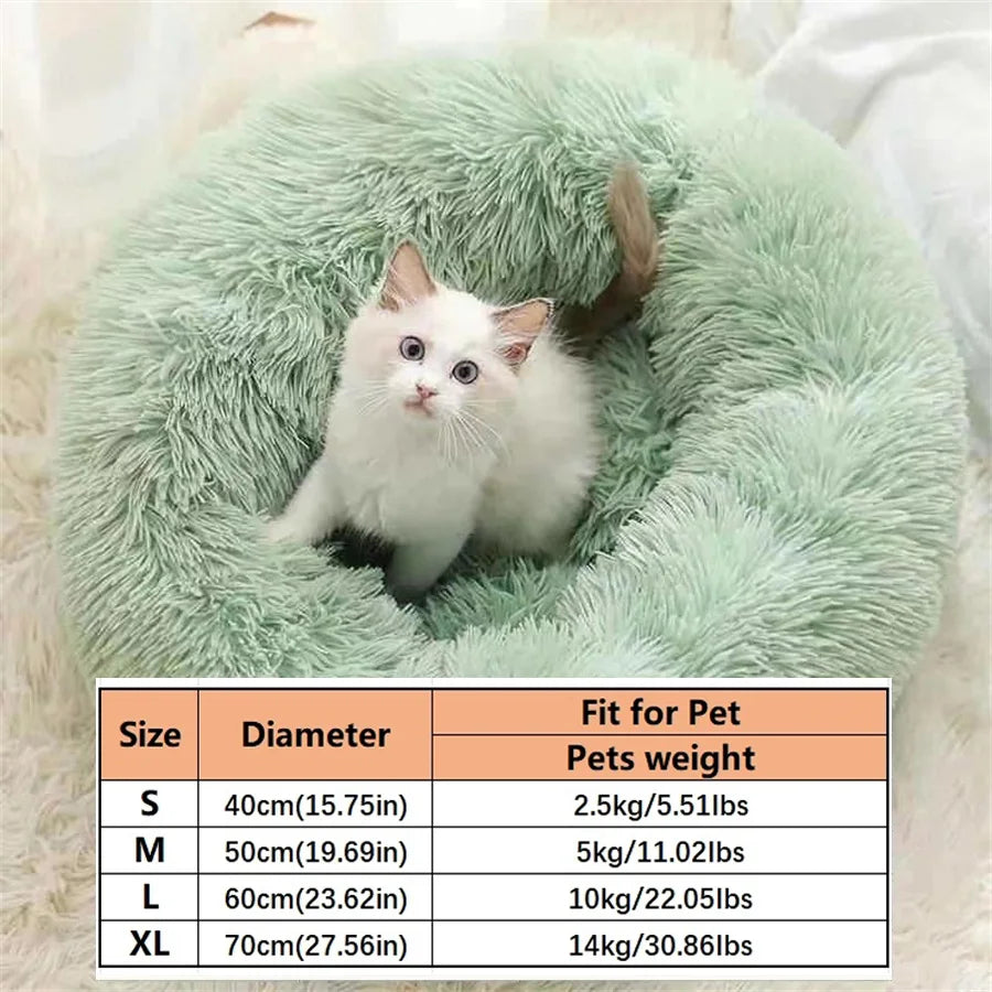 Coussin rond moelleux pour chien & chat – Vert menthe