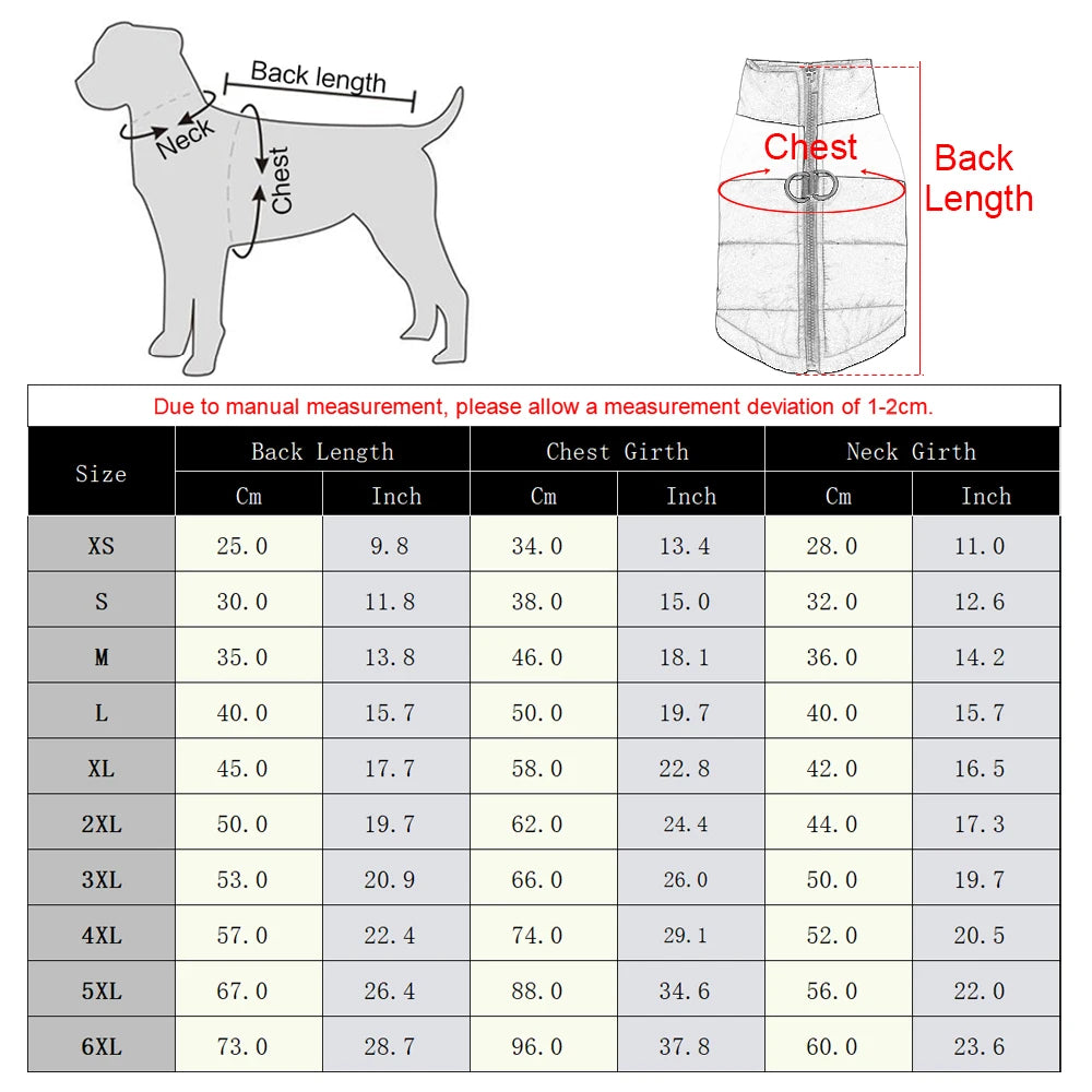 Manteau matelassé pour chien