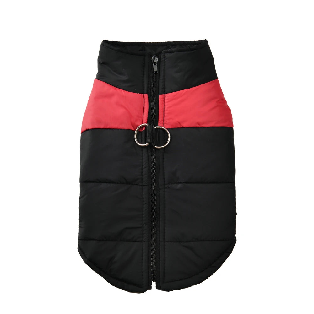 Manteau imperméable chaud pour chien – Rouge
